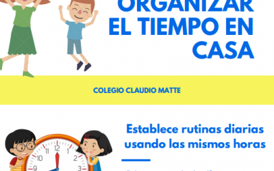 Infografía: Organización del tiempo en casa. (Pre-basica a 2º básico)