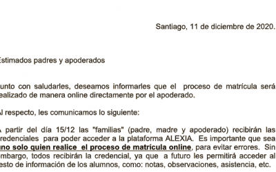 Proceso de Matrícula 2021