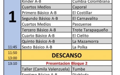 15 DE SEPTIEMBRE: FIESTA DE LA MULTICULTURALIDAD – Horarios de las presentaciones